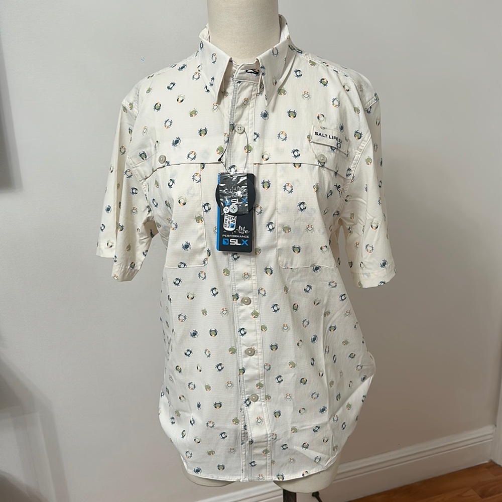 Salt life men short sleeve shirt new with tag